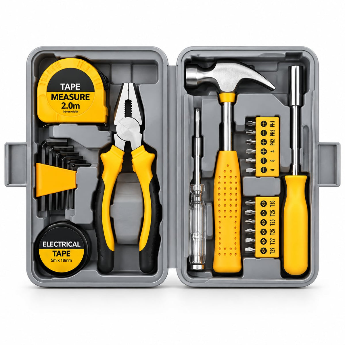 CompactTool Kit™ – 24-Piece Complete DIY Hand Tool Kit