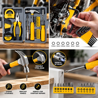 CompactTool Kit™ – 24-Piece Complete DIY Hand Tool Kit