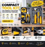 CompactTool Kit™ – 24-Piece Complete DIY Hand Tool Kit